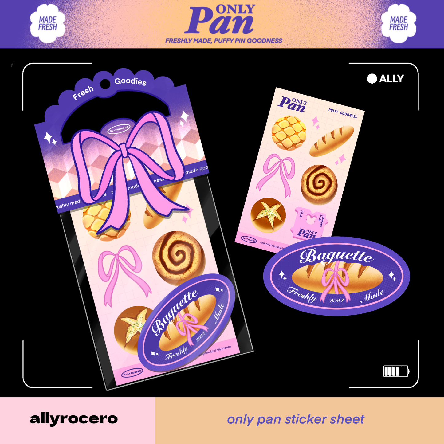 ALLYRCR - Only Pan Sticker Sheet