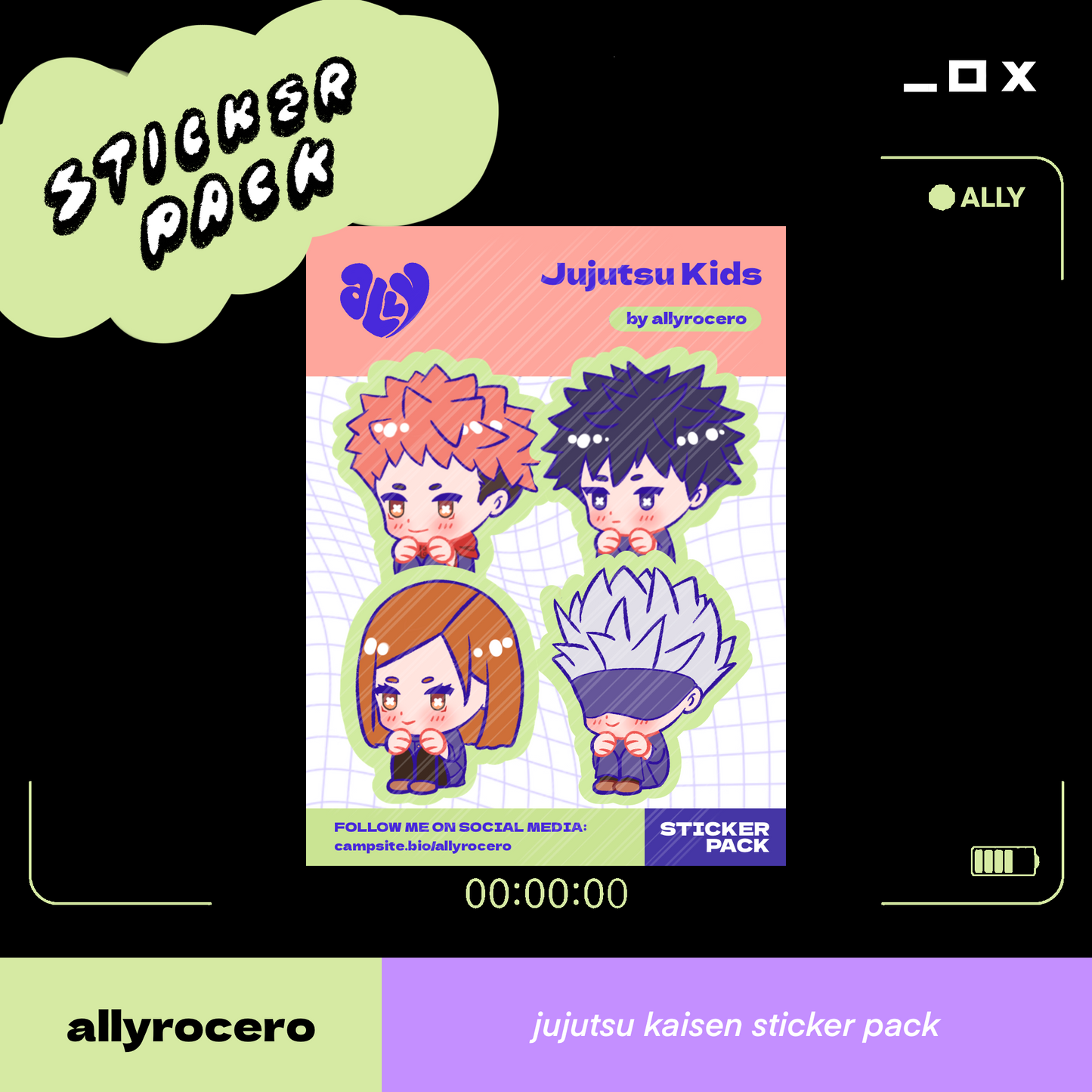 ALLYRCR - Jujutsu Kaisen Babies Sticker Pack