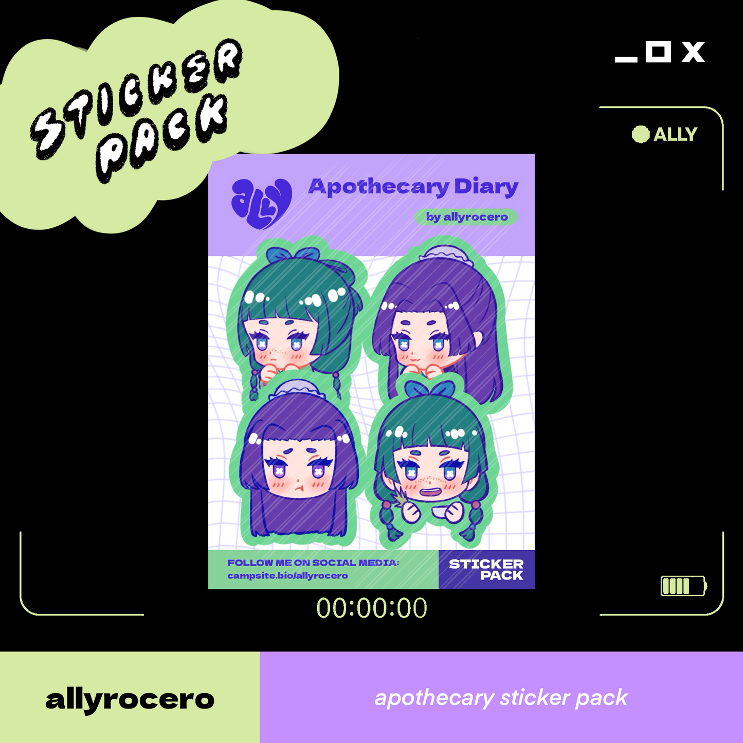 ALLYRCR - Apothecary Diaries Sticker Pack