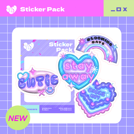 ALLYRCR - Puffy Love Sticker Pack