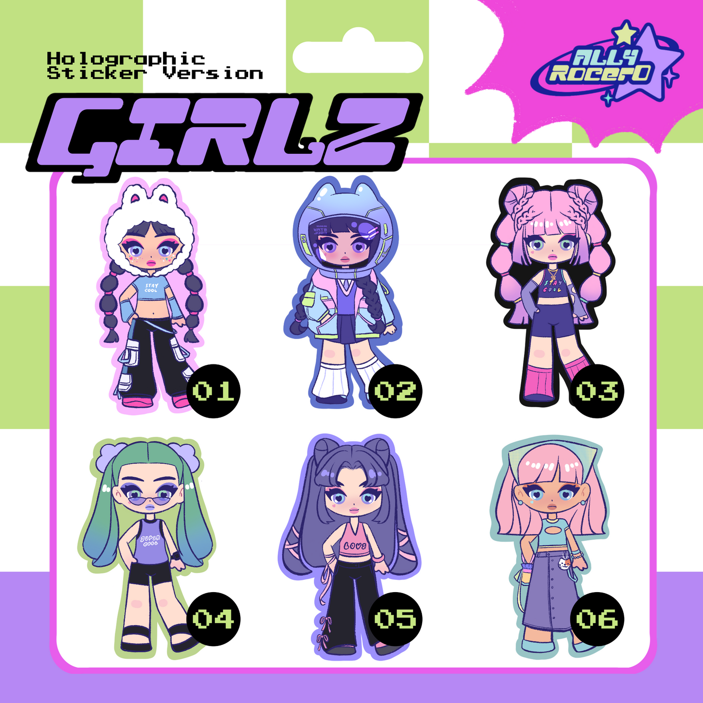 ALLYRCR - Holo Stay Cool Girls Stickers