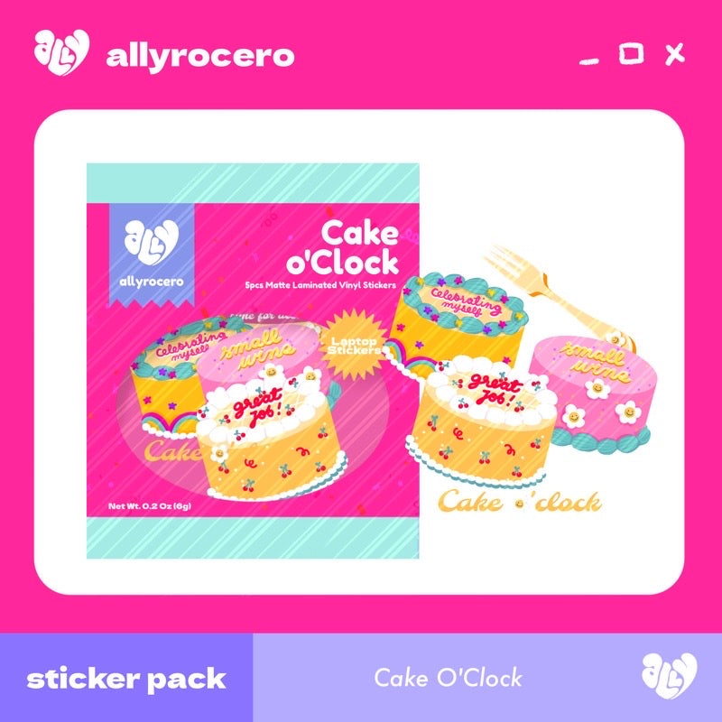 ALLYRCR - Cake o’clock Sticker Pack