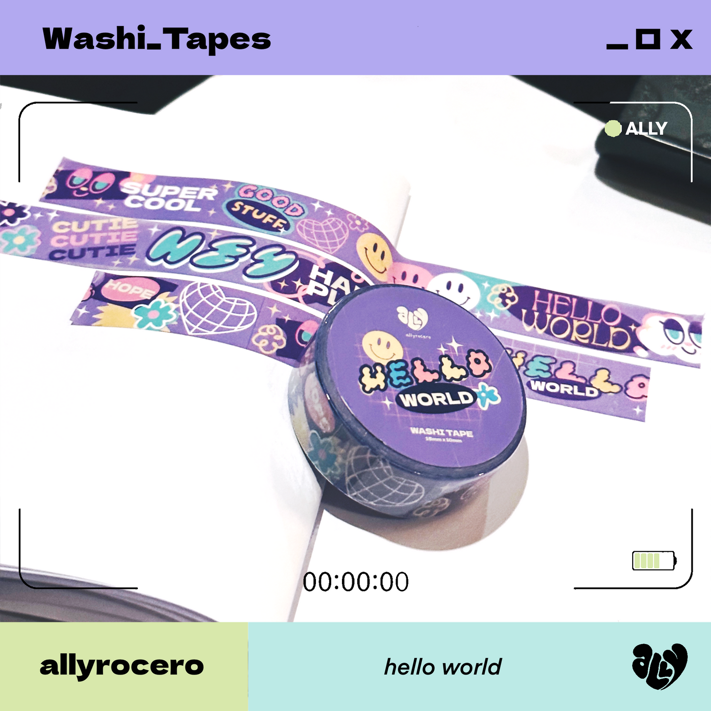 ALLYRCR - Hello World Washi Tape