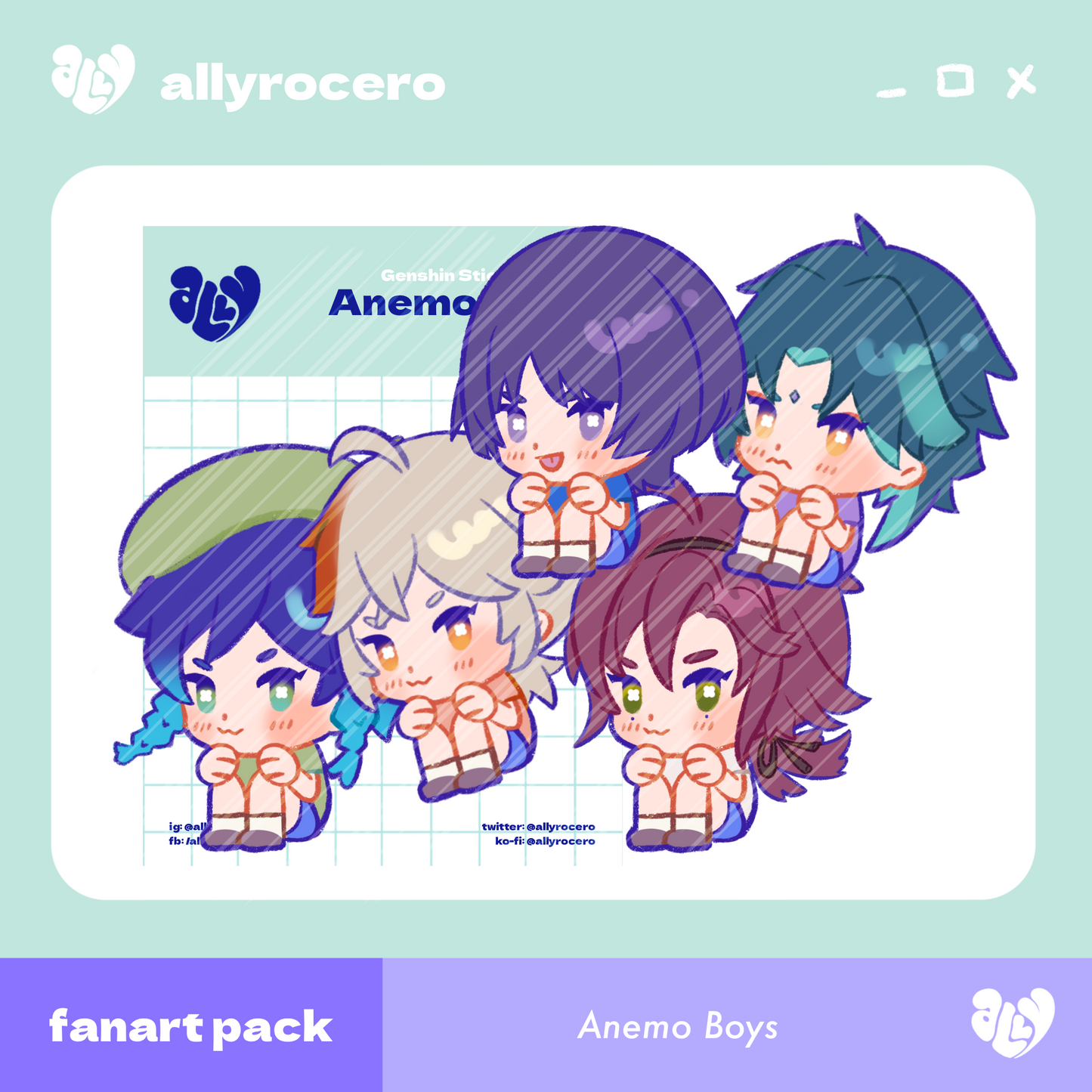 ALLYRCR - Anemo Boys Sticker Pack